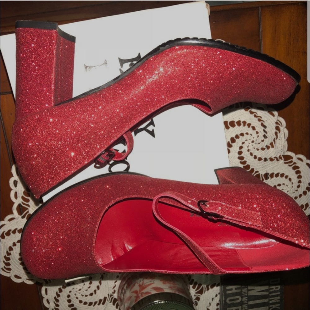 Red Glitter Heels